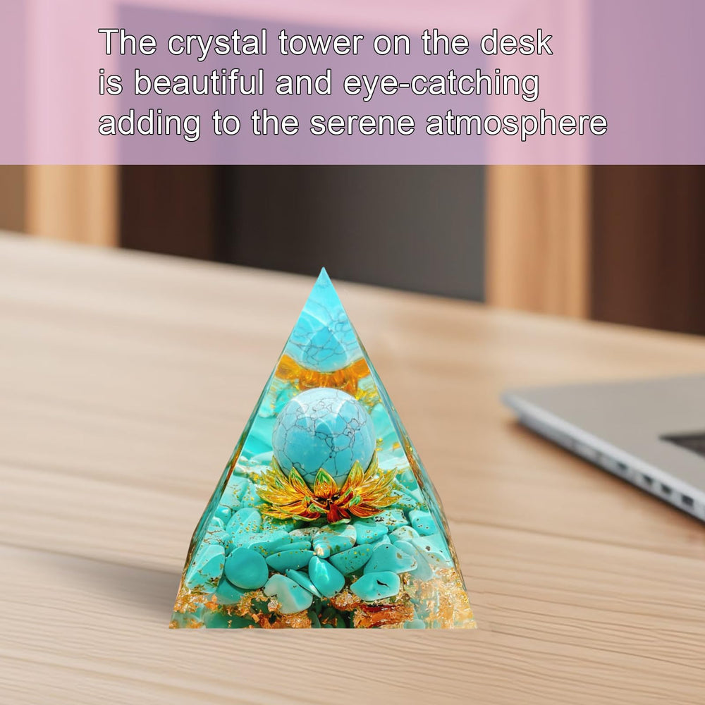 Saefheled meditation orgonite pyramid inviting peaceful focus