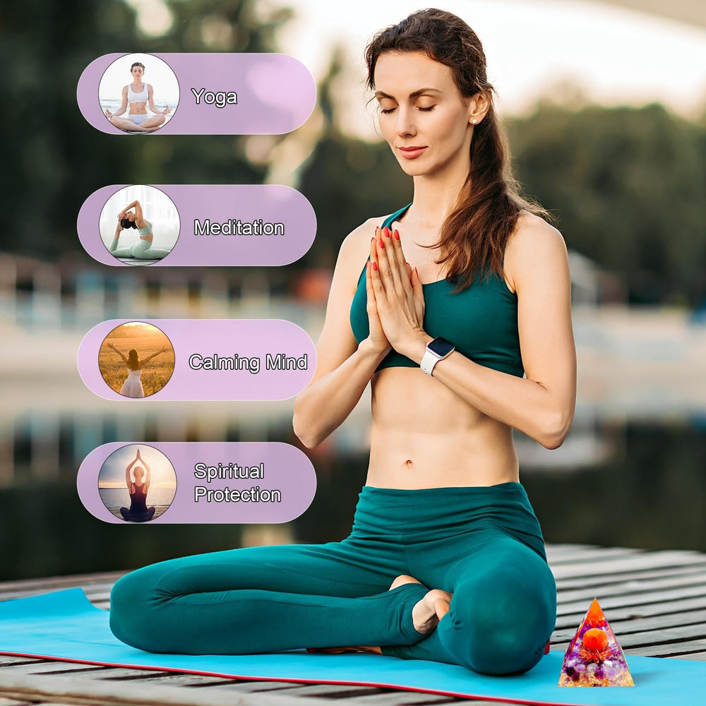 Saefheled positive energy generator pyramid helps create calm at home or office
