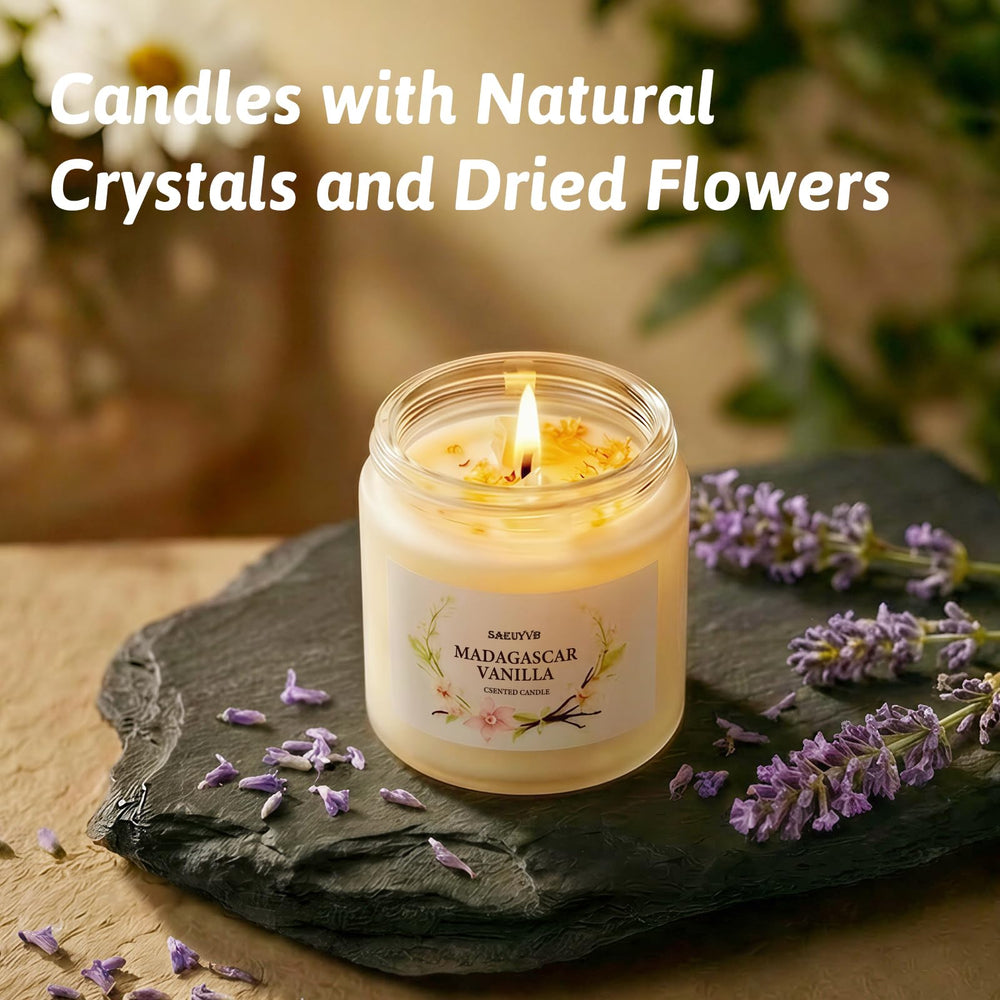 SAEUYVB sea salt with sage candle visual highlights fresh, calming notes.