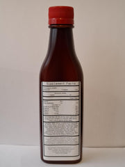 Saga Good Things cherry emulsion bottle with spoon for easy daily dosing.