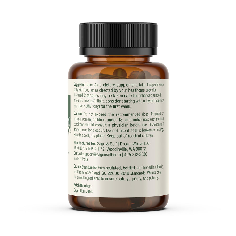 Sage & Self Shilajit on a desk for morning routine