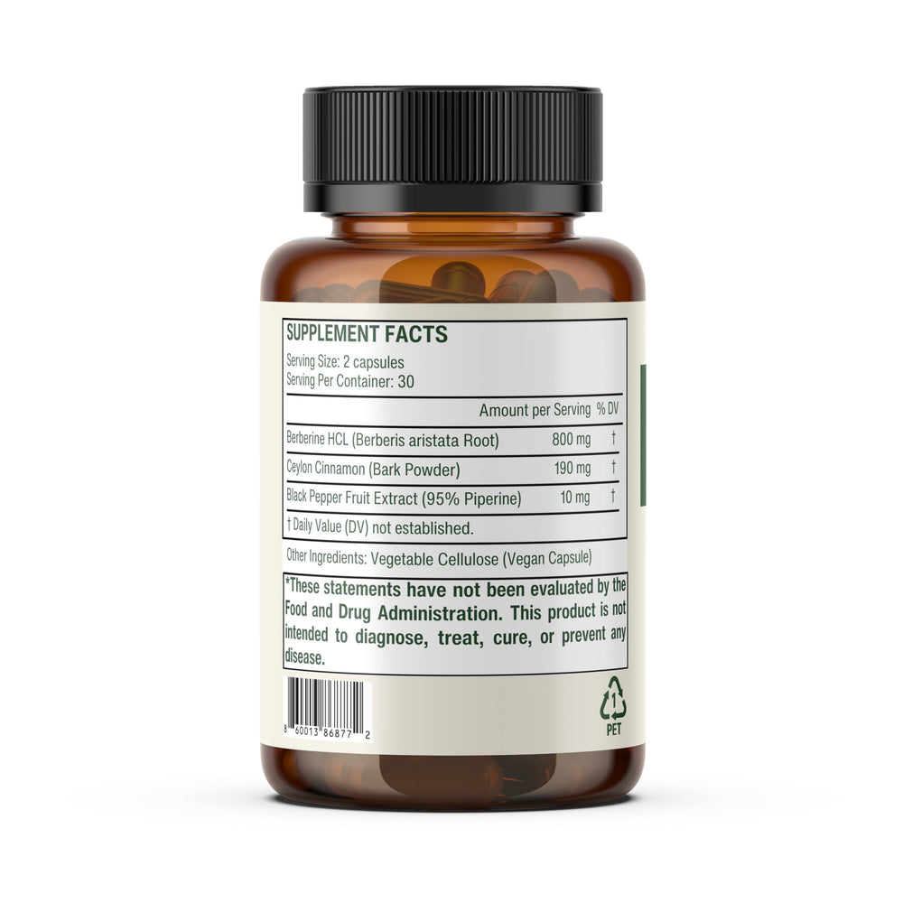 Sage & Self Berberine HCL produced in a cGMP-certified facility.