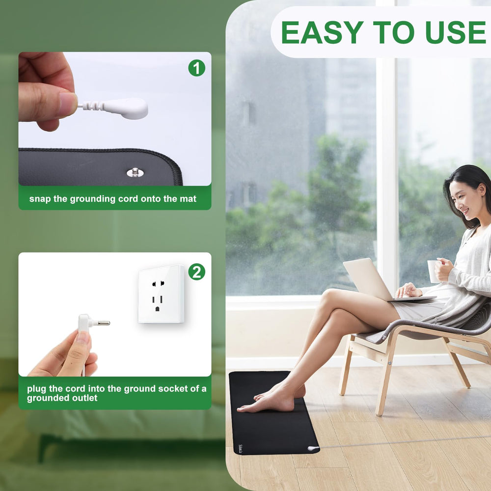 Sahanula grounding cord attachment illustrating easy setup
