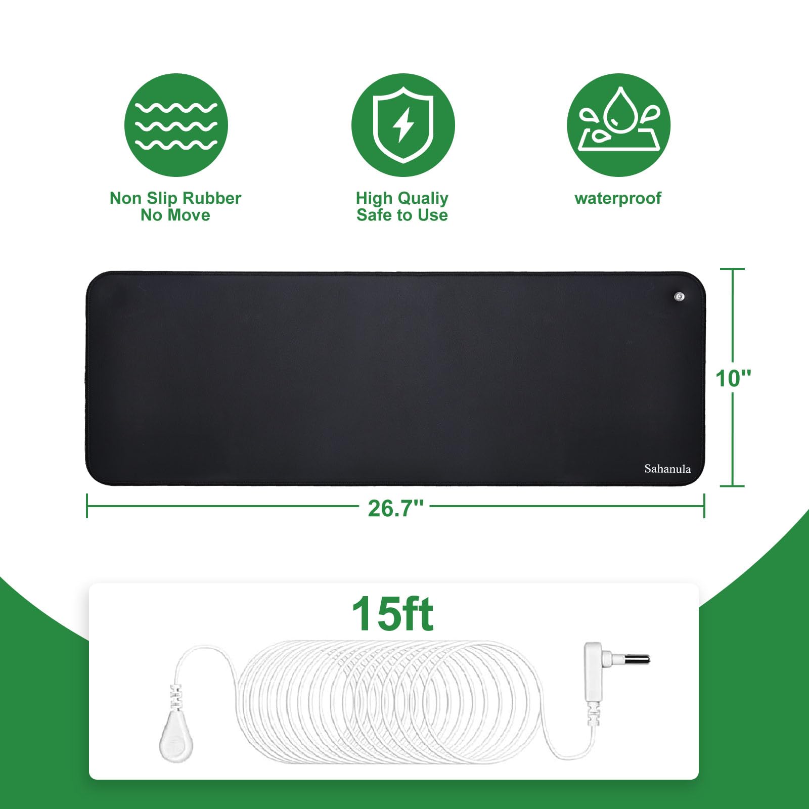 Sahanula grounding mat on a bed for calmer sleep and comfort