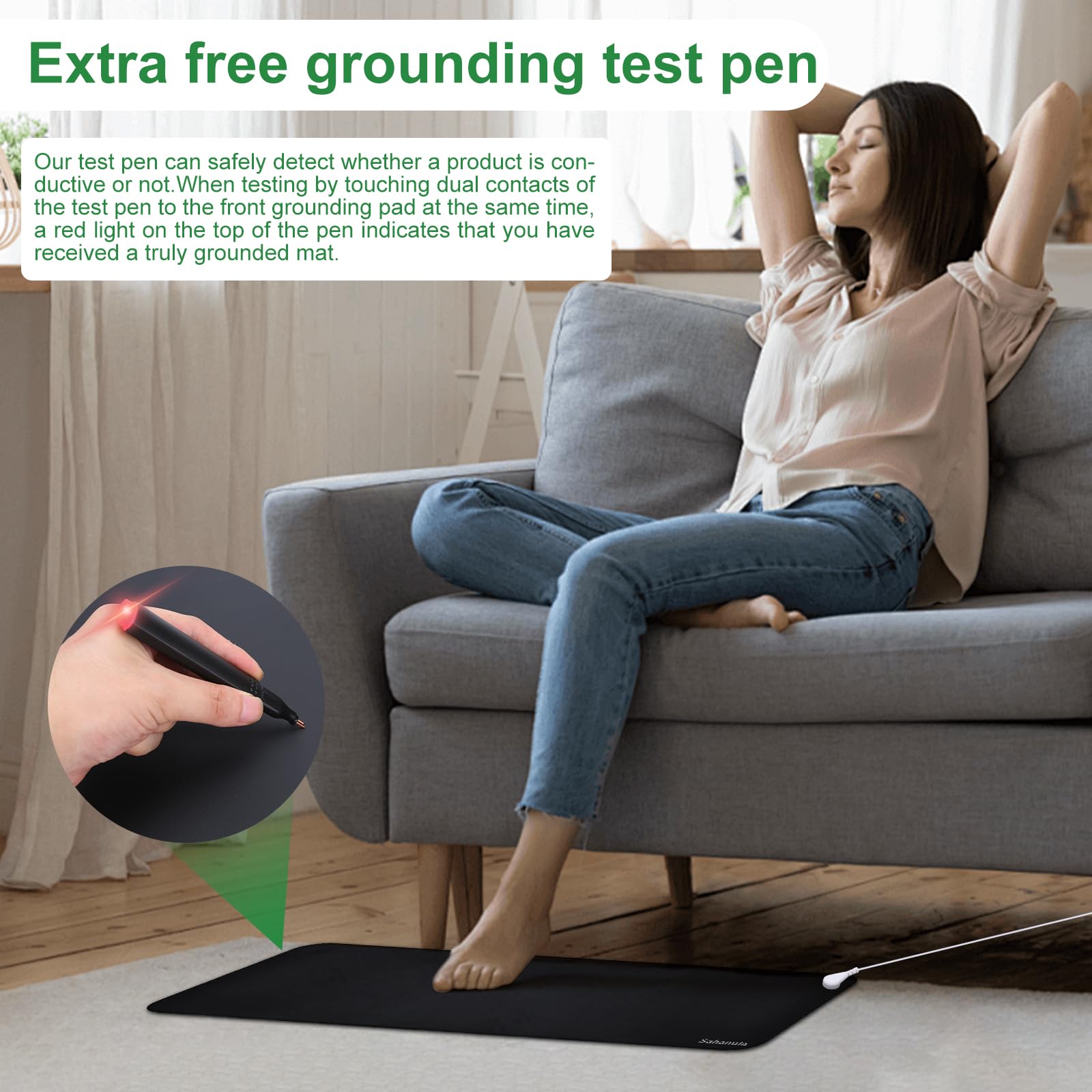 Non-slip backing on the mat to keep it secure during use