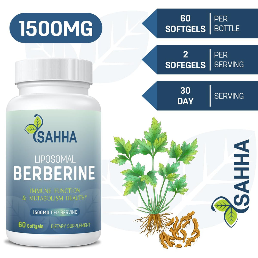 Sahha Liposomal Berberine 1500mg antioxidant-rich composition supports wellness