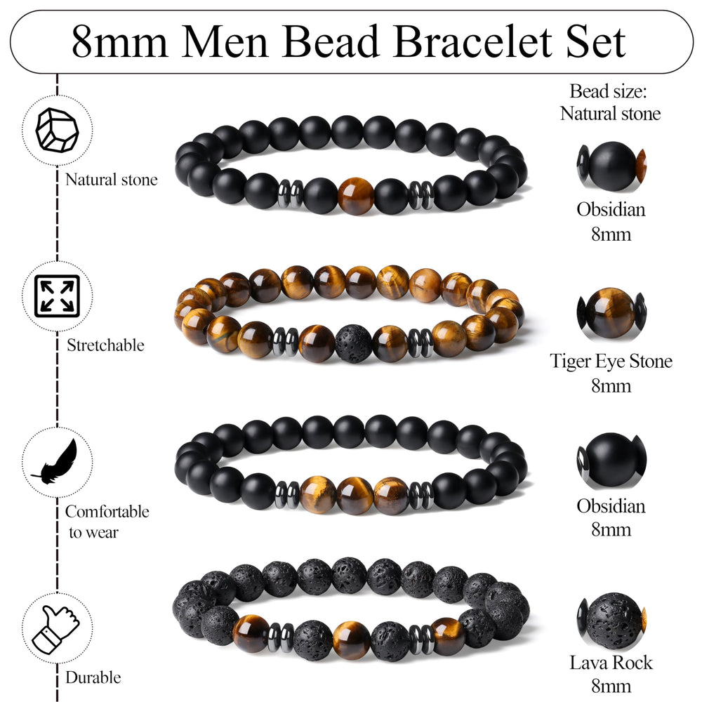 Sahoottie Lava Rock Bracelet 8mm featuring earthy texture and comfortable wear