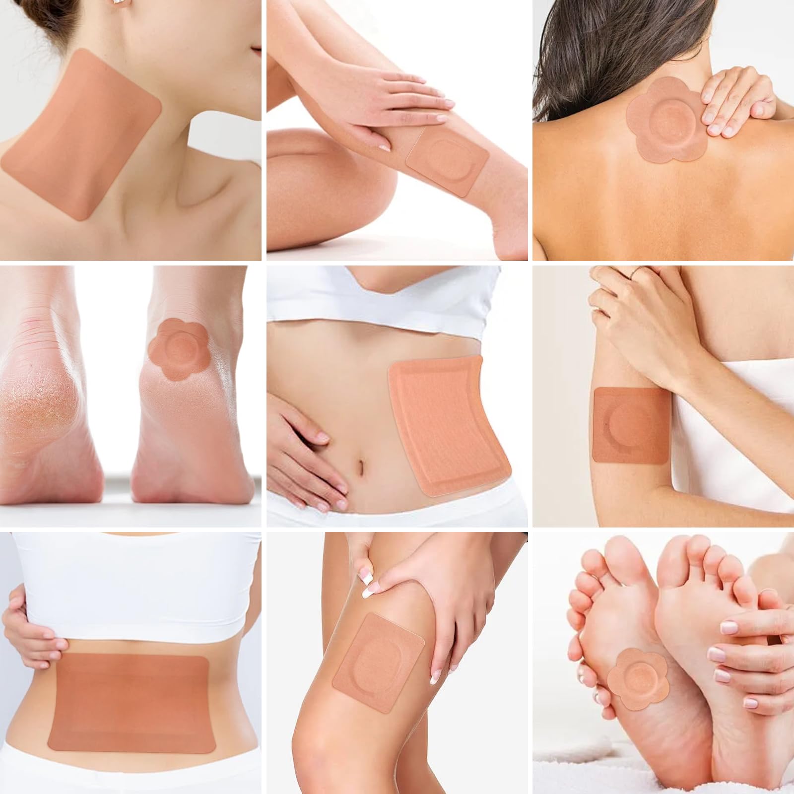 Saicefe packaging highlights organic castor oil and 56 patches for versatile use.