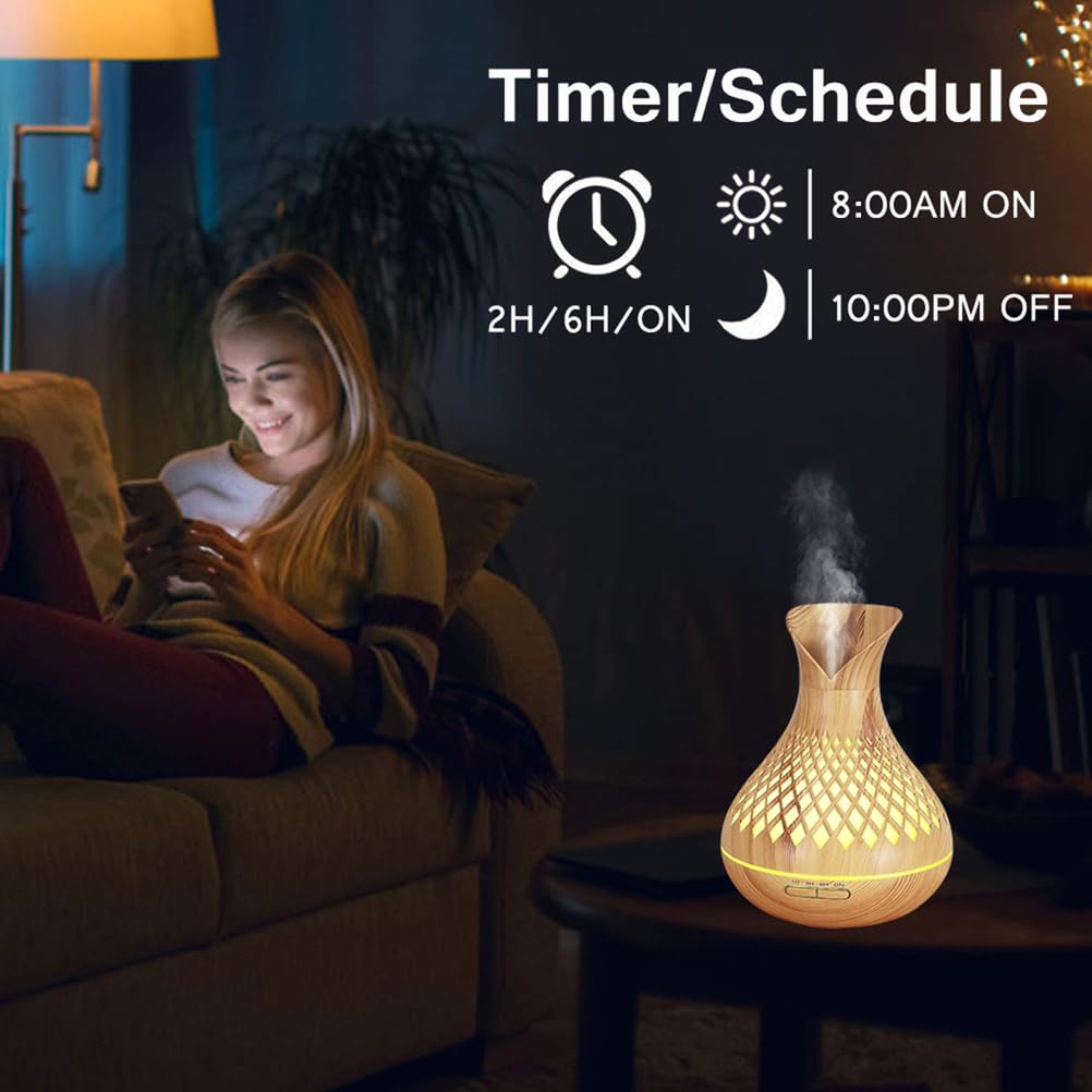 SAIHGUUI 3-in-1 diffuser humidifier and night light setup.
