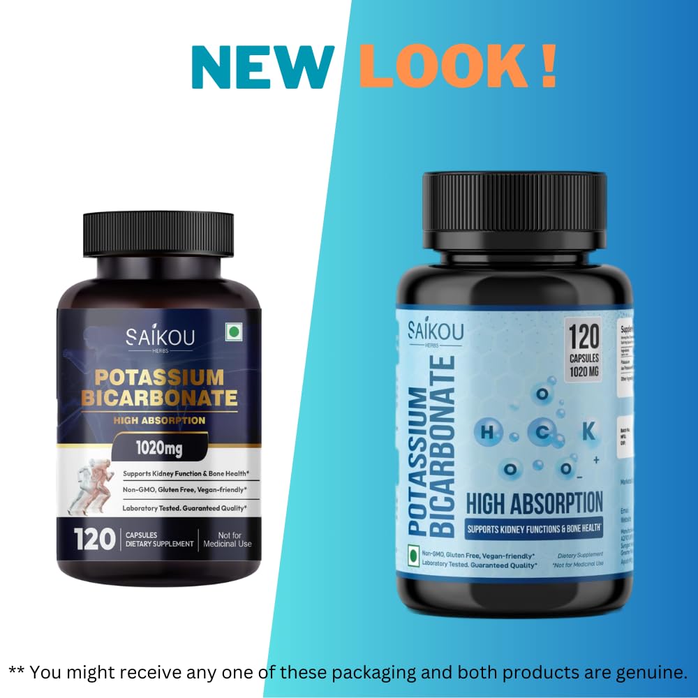 SAIKOU HERBS potassium capsules close-up highlighting high absorption formula