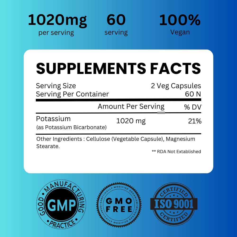 SAIKOU HERBS potassium label close-up showing 1020mg servings