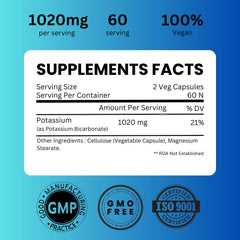 SAIKOU HERBS potassium label close-up showing 1020mg servings