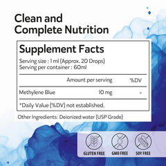 SAINEBIO Methylene Blue dropper enabling precise dosing at home.