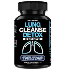 Saint Mingiano Lung Cleanse bottle highlighting herbal respiratory support.