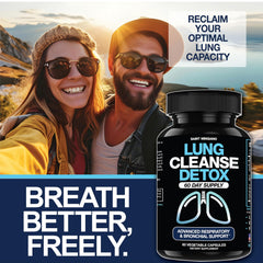 Saint Mingiano capsules on a clear tray for lung wellness.