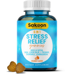 Sakoon 6in1 stress-relief gummies pack promoting calm on the go