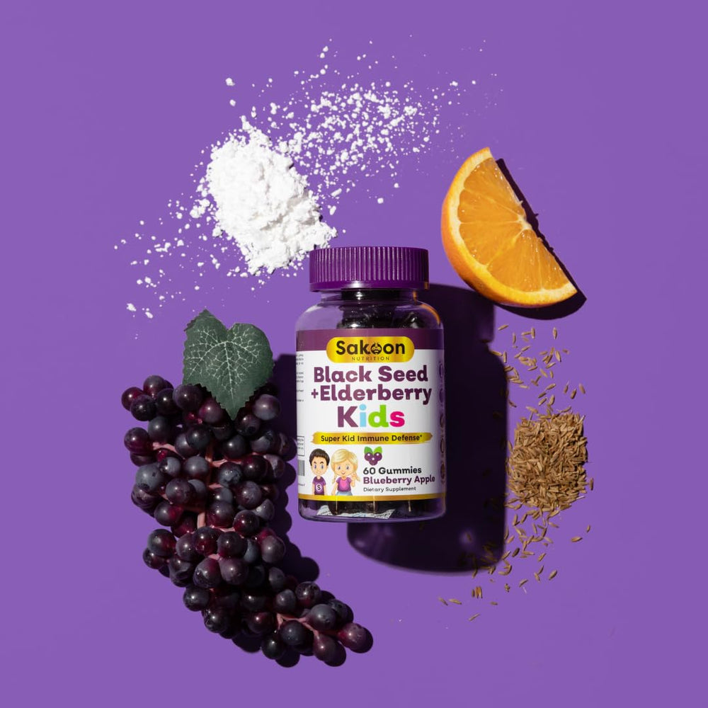 Sakoon Nutrition berry-flavored gummies for kids, served as a tasty daily boost during school days.