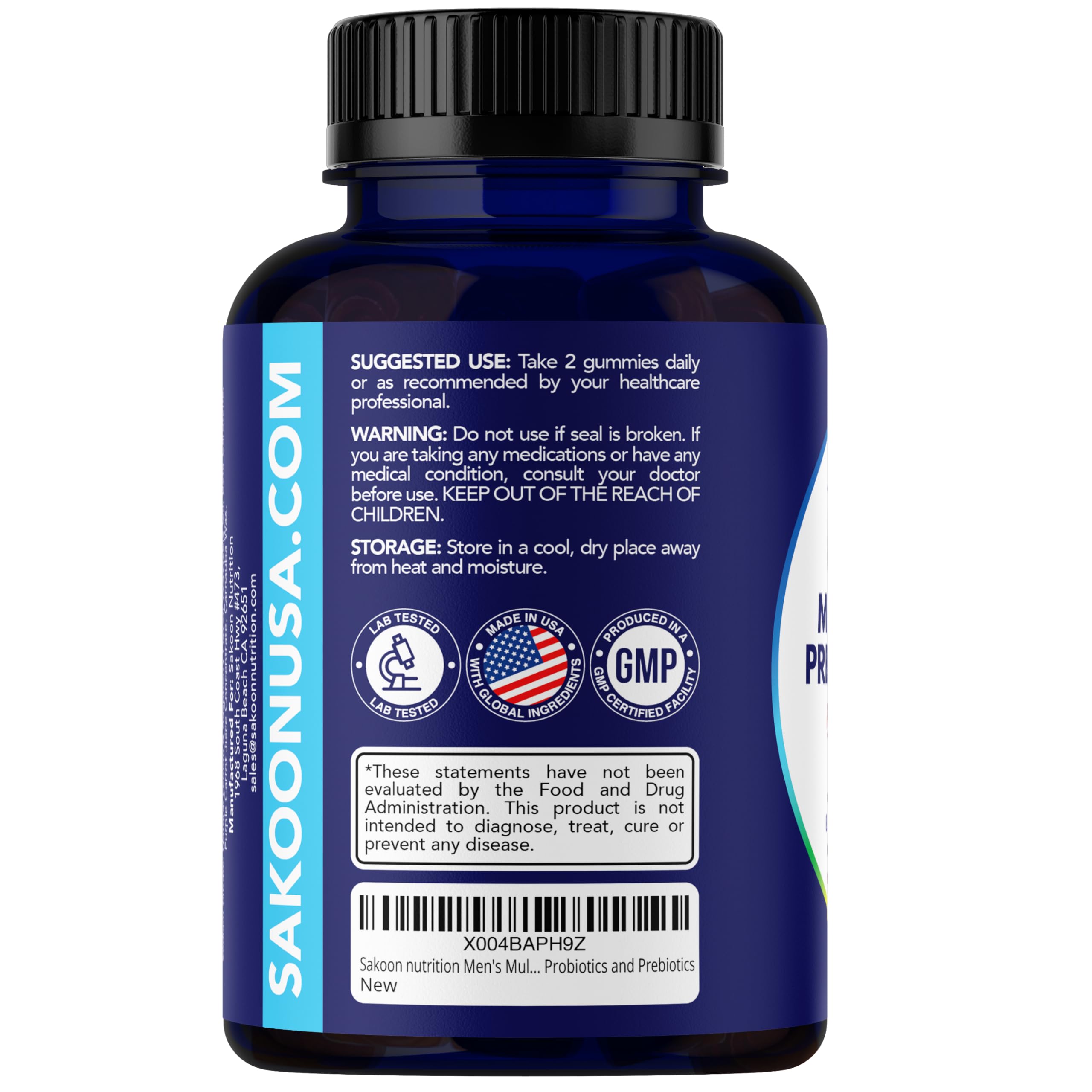 Sakoon Nutrition box packaging displaying complete men’s multivitamin
