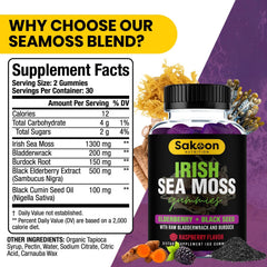 Sakoon Nutrition sea moss gummies raspberry flavor shown to boost taste and routine