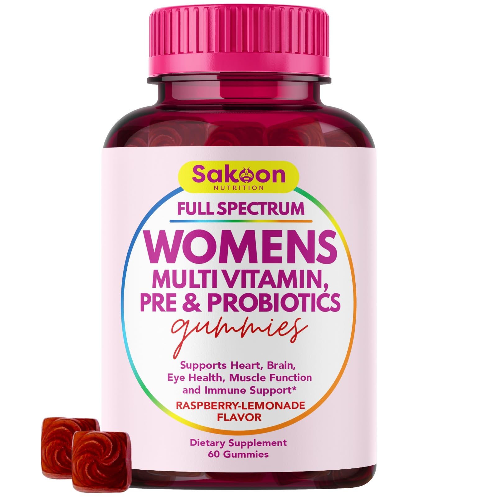 Sakoon Nutrition womens multivitamin gummies bottle for daily wellness