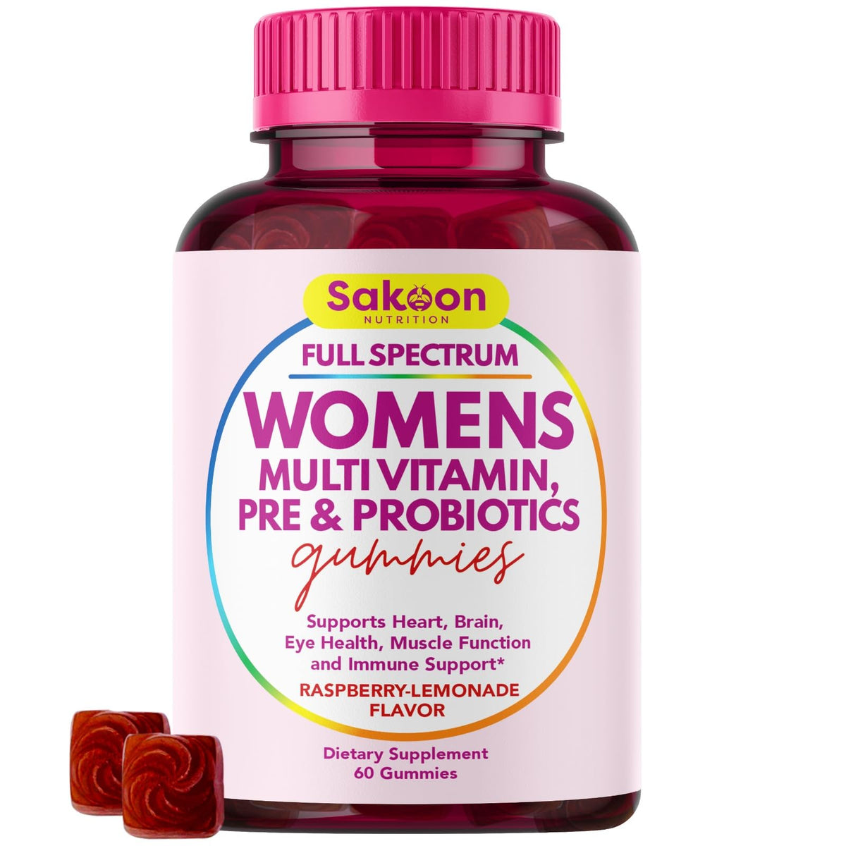 Sakoon Nutrition womens multivitamin gummies bottle for daily wellness