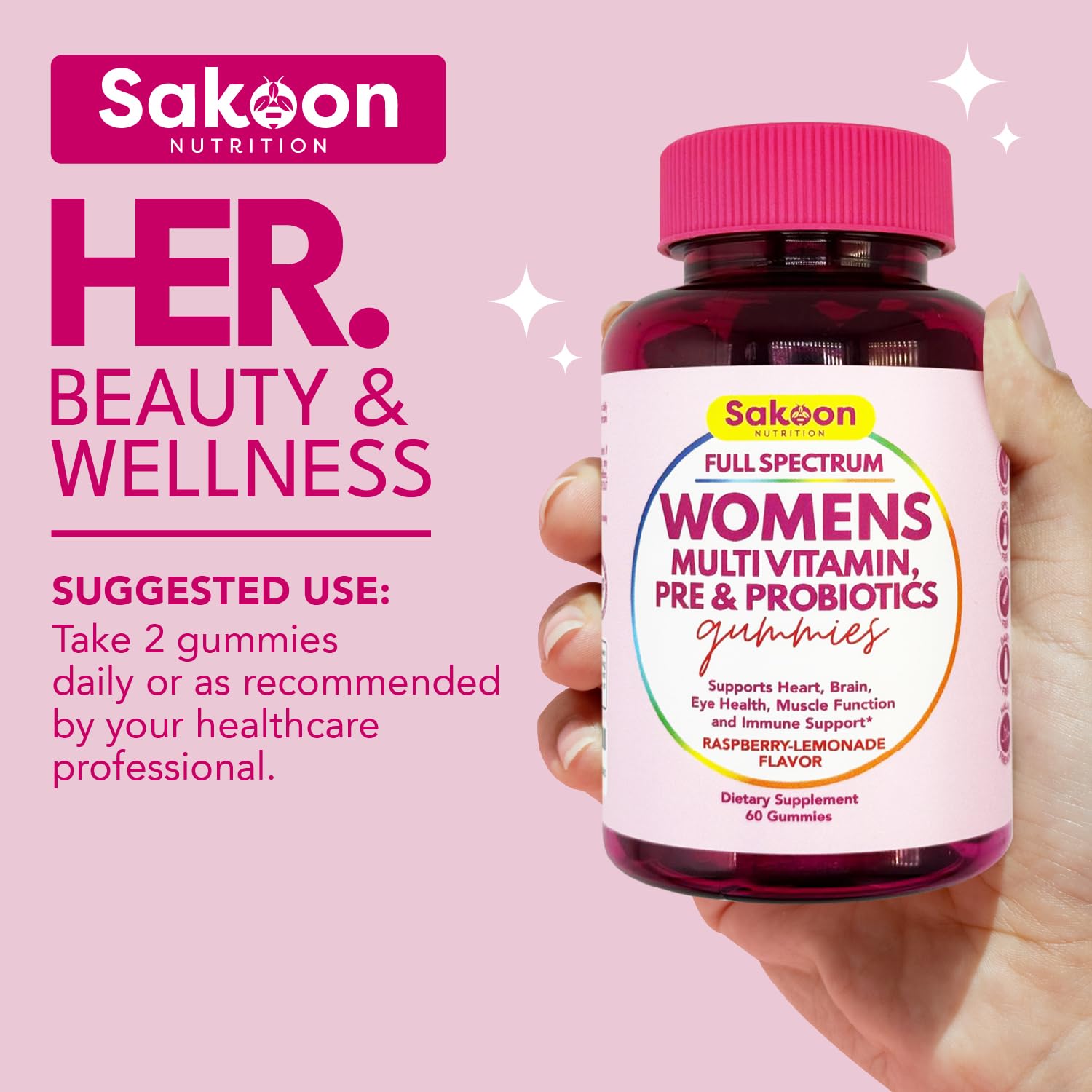 Sakoon Nutrition probiotic enriched gummies supporting gut balance