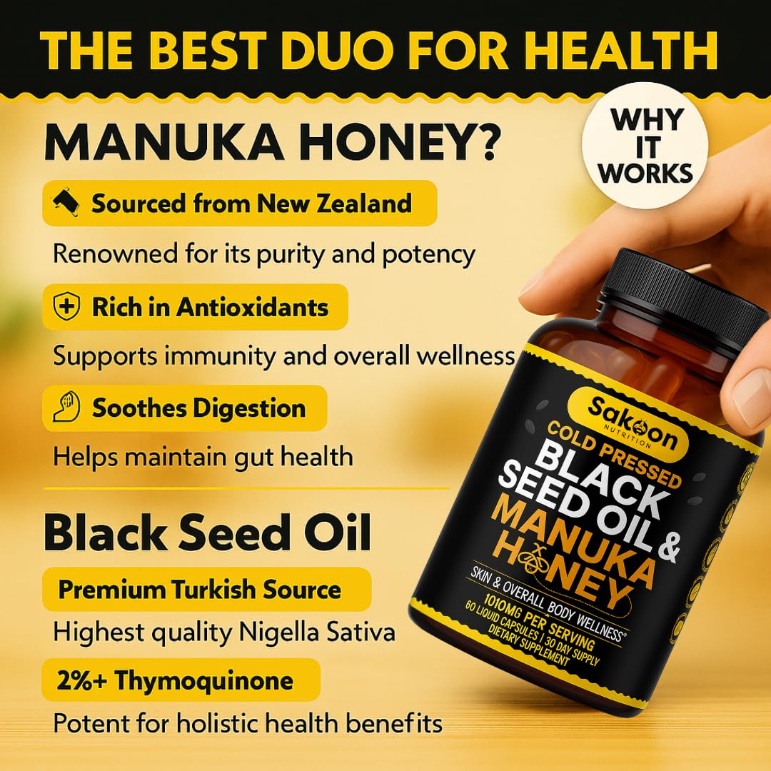 Sakoon Turkish Nigella Sativa oil pour highlights pure extract and potency.