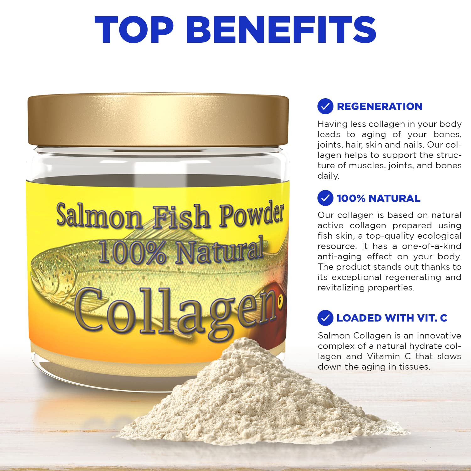 Kosher-certified Salcoll Collagen with clean ingredients.