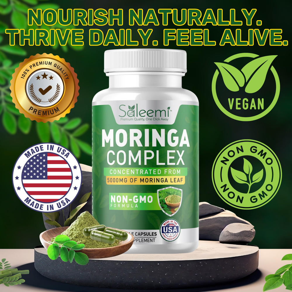 Saleemi Moringa Capsules bottle cap close-up symbolizing freshness seal