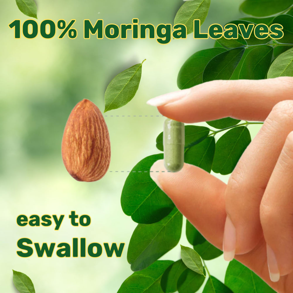 Saleemi Moringa Capsules proudly labeled non-GMO for clean sourcing