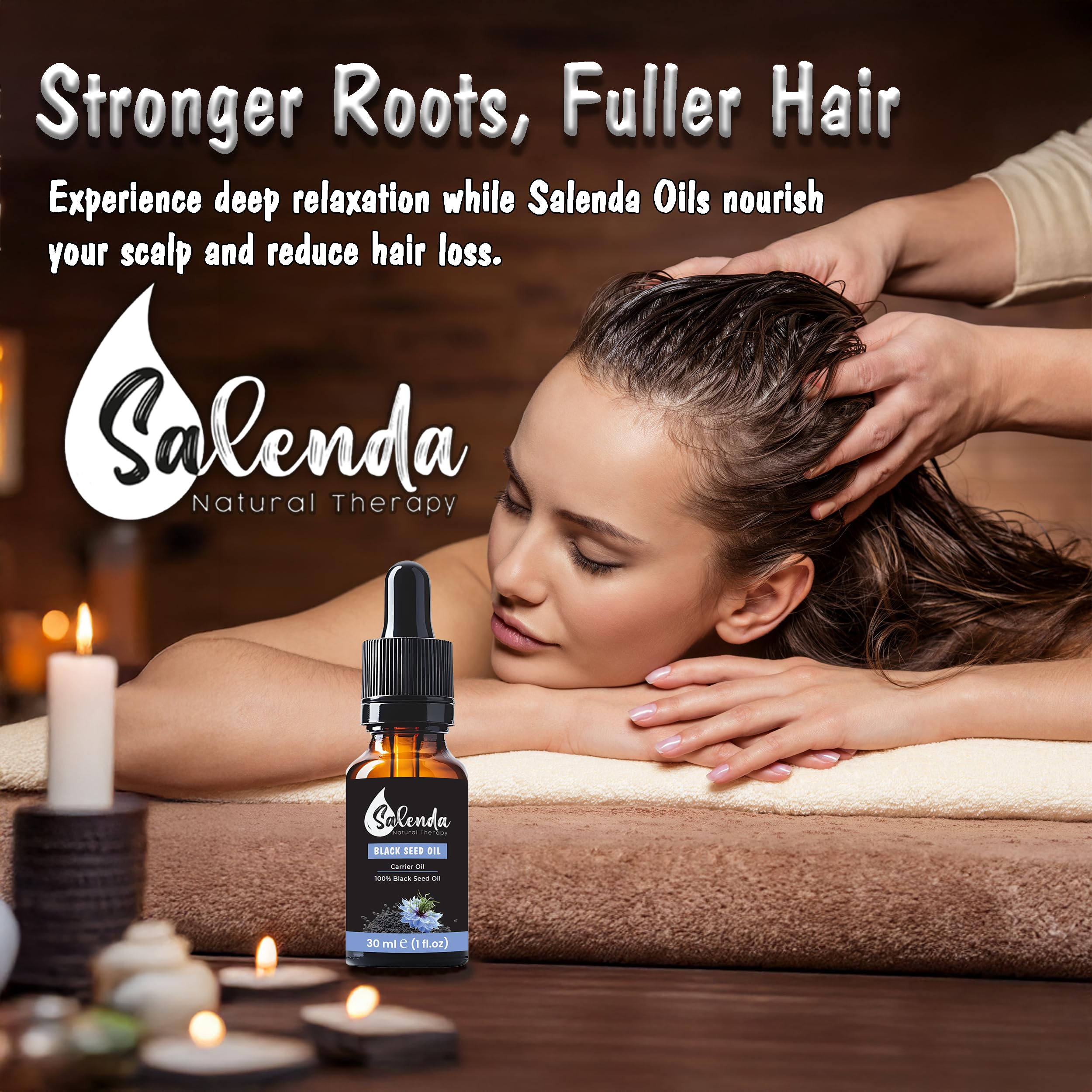 Shelf-ready packaging display of Salenda Black Seed Oil for everyday routine.