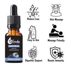 Salenda Black Seed Oil applied to skin for nourishing care.