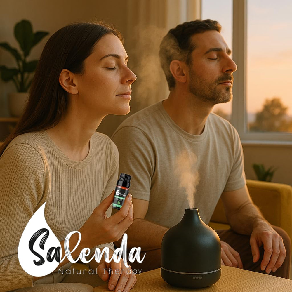 Salenda Eucalyptus Oil diffuser image highlighting a refreshing spa-like aroma.