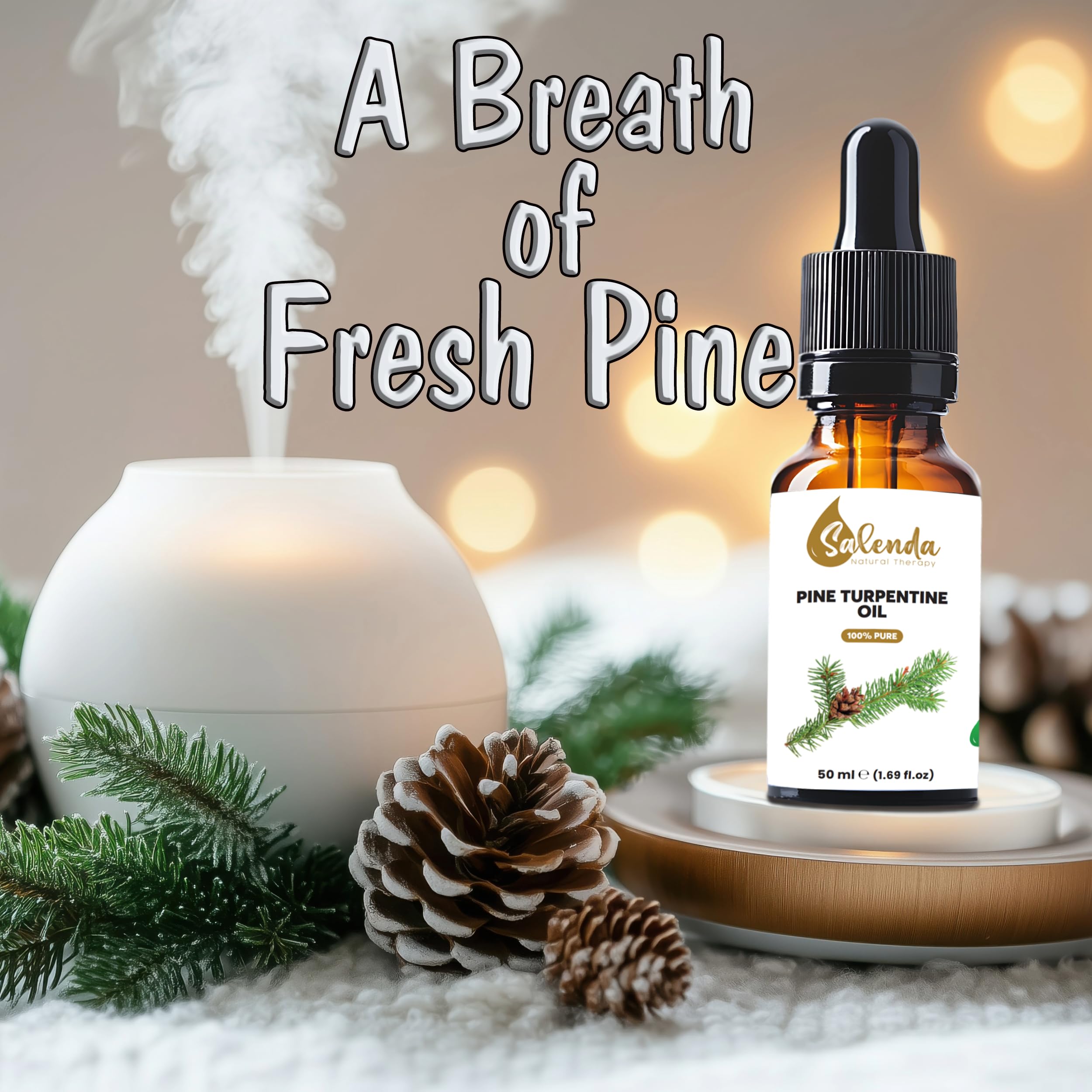 Salenda Pine Turpentine Oil used with carrier oil for skin care.
