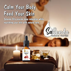 Salenda Pomegranate Seed Oil on hair and scalp for moisture and shine.