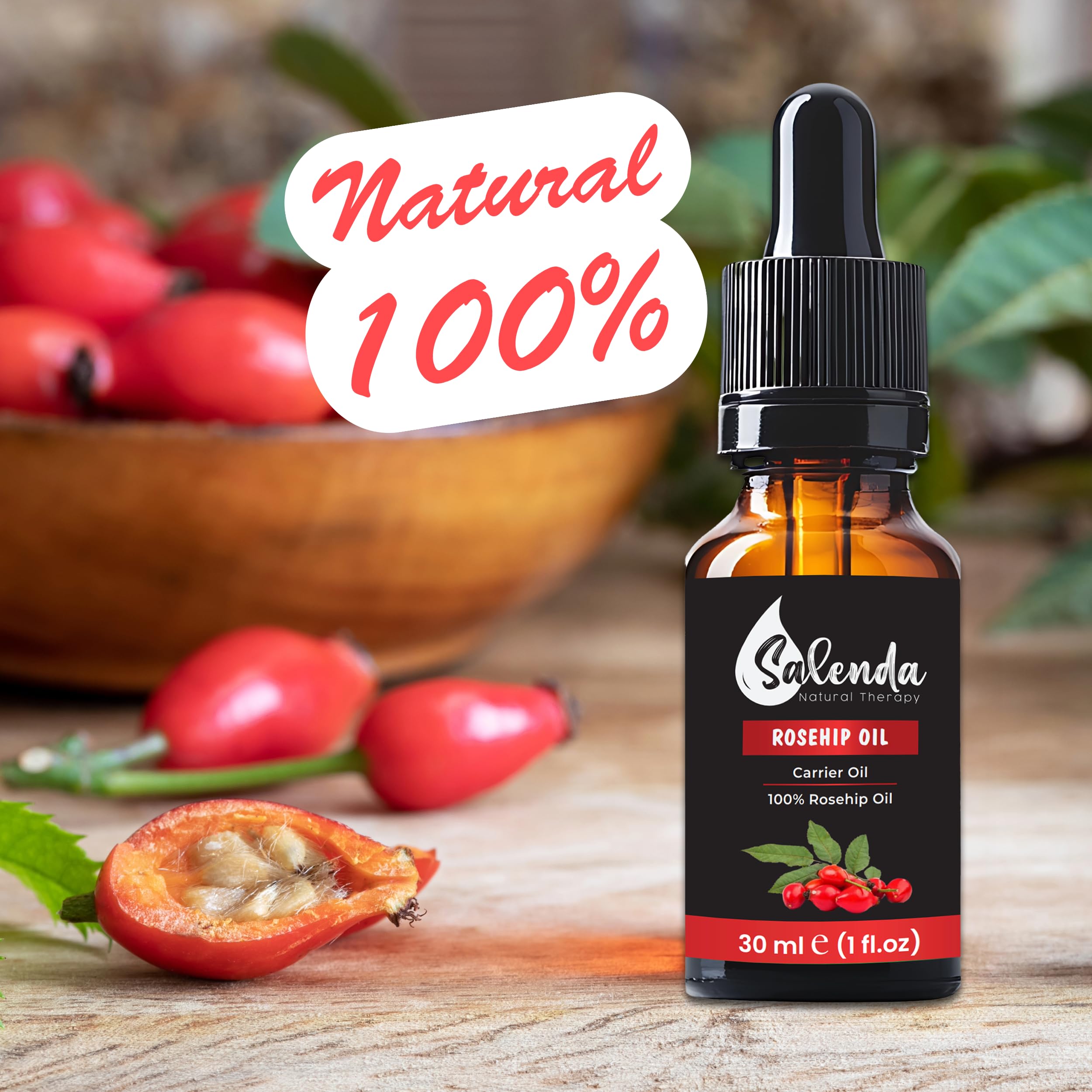 Salenda Rosehip Oil dropper highlights fast-absorbing nourishment for the face