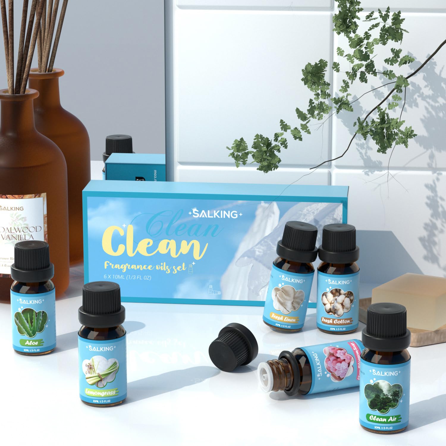 SALKING Aloe diffuser oil bottle adds soothing clean notes to spaces