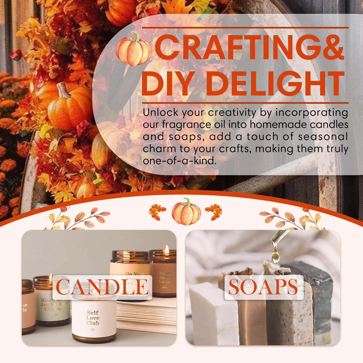 SALKING Autumn Wreath fragrance oil used in candle making for cozy scents