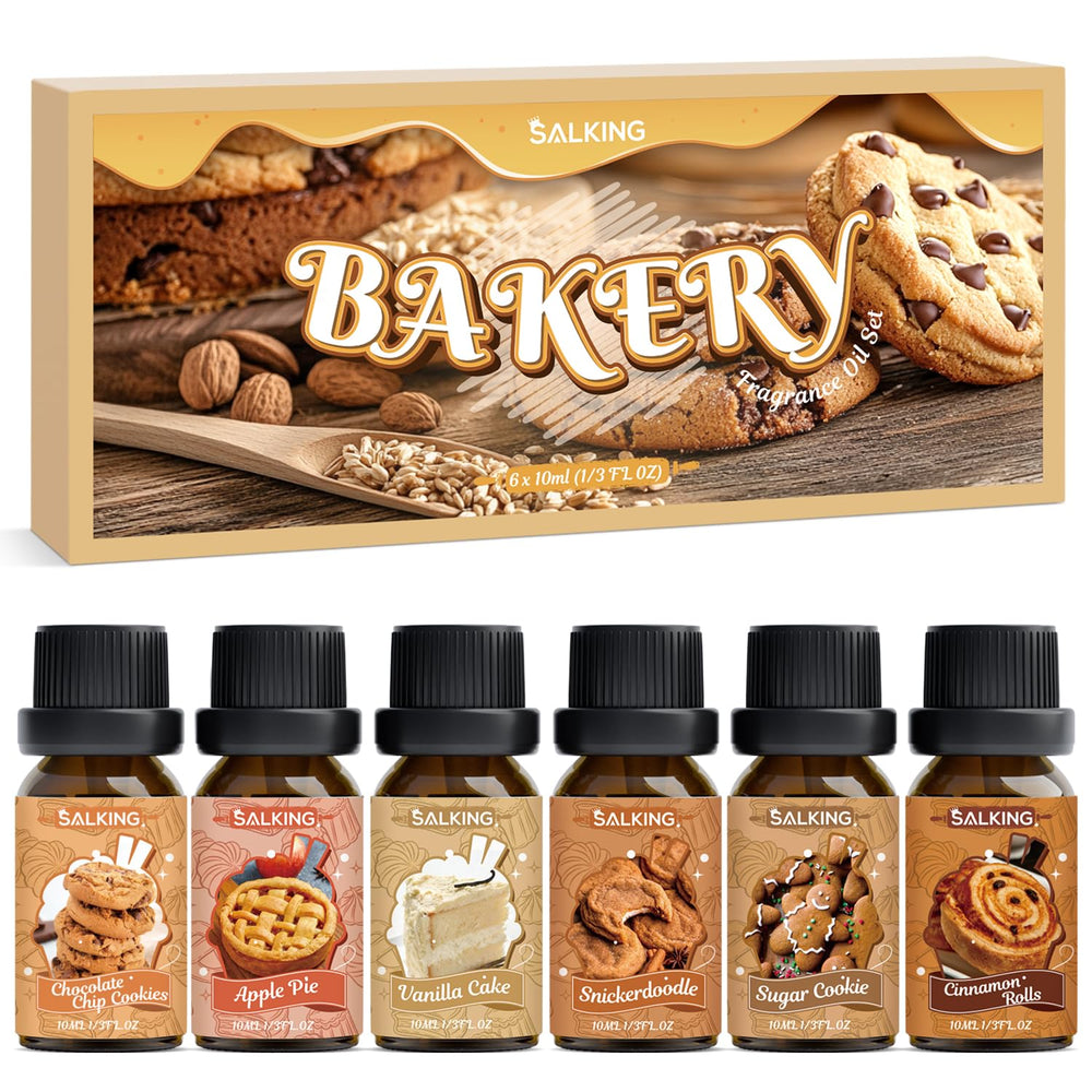 SALKING Bakery Chocolate Chip Cookies bottle showcases long-lasting aroma for cozy spaces.