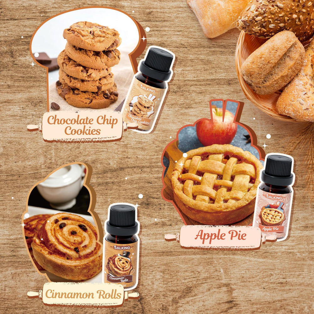SALKING Bakery Cinnamon Rolls candle scene highlights warm scent in living areas.