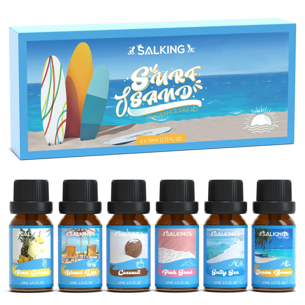 SALKING Surf & Sand Brisa oceánica para difusor y ambiente fresco.