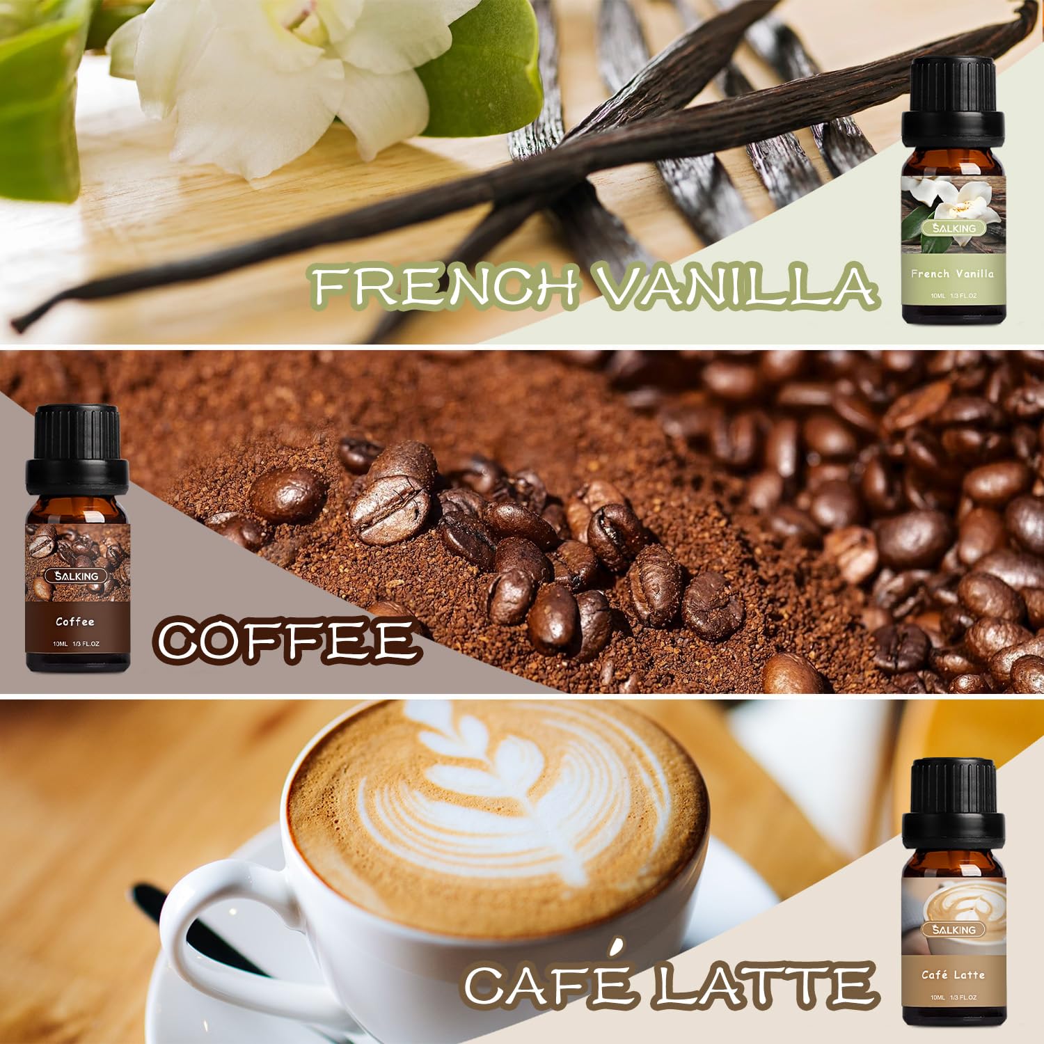 SALKING Café Latte oil for aroma diffusion and DIY candles