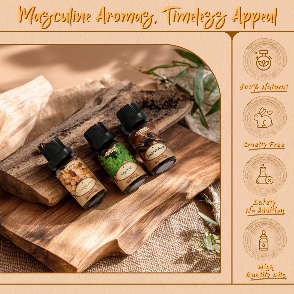 SALKING cedarwood oil bottle delivers grounding scent for diffuser or bath