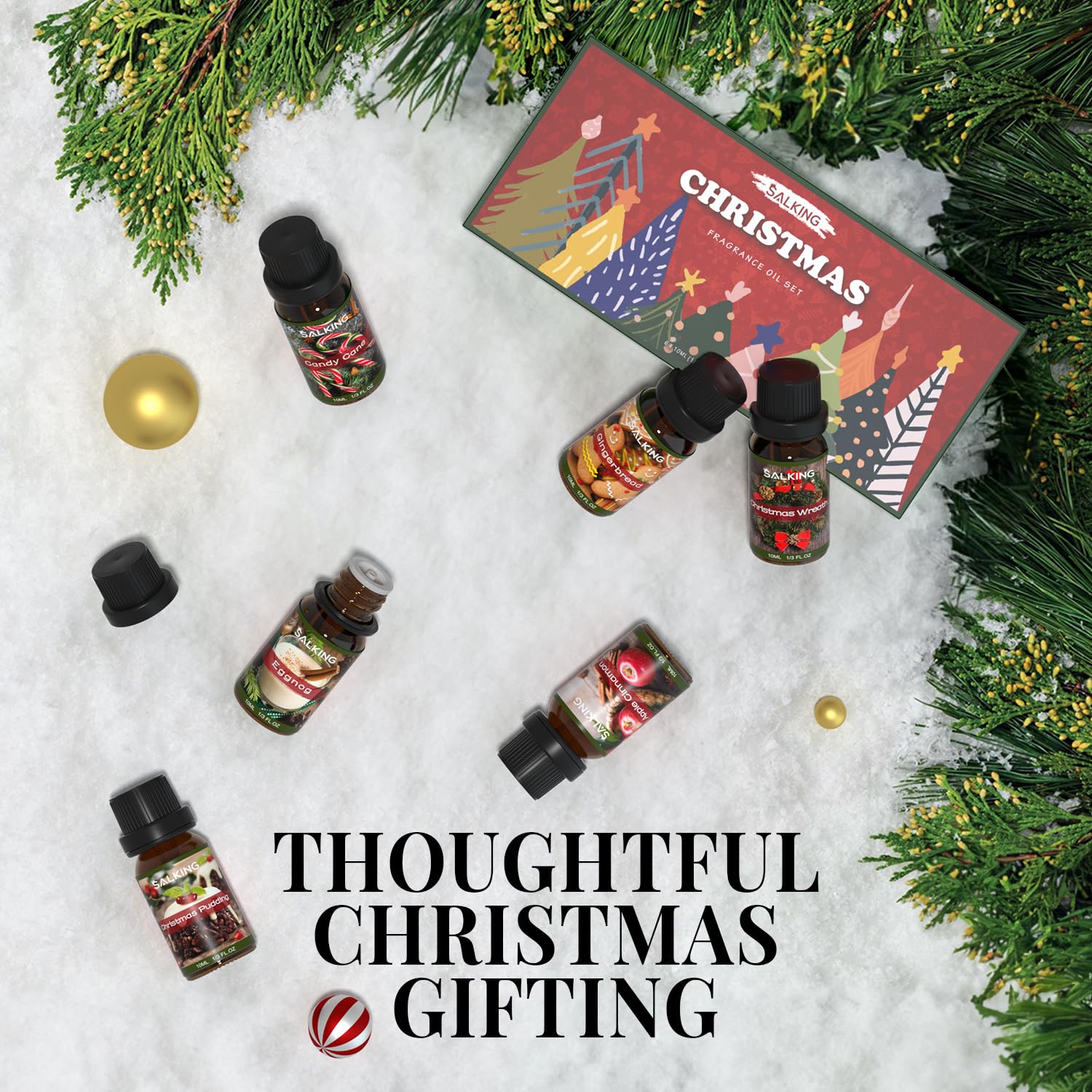 SALKING Christmas pudding bottle offers comforting seasonal aroma.