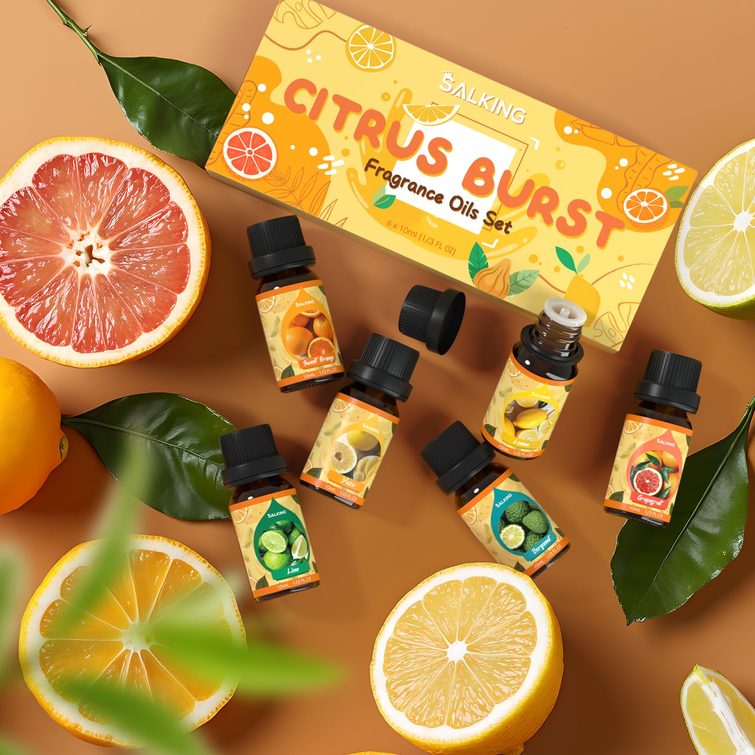 SALKING Citrus Burst Bergamot bottle suitable for fragrance blends and refreshing notes.