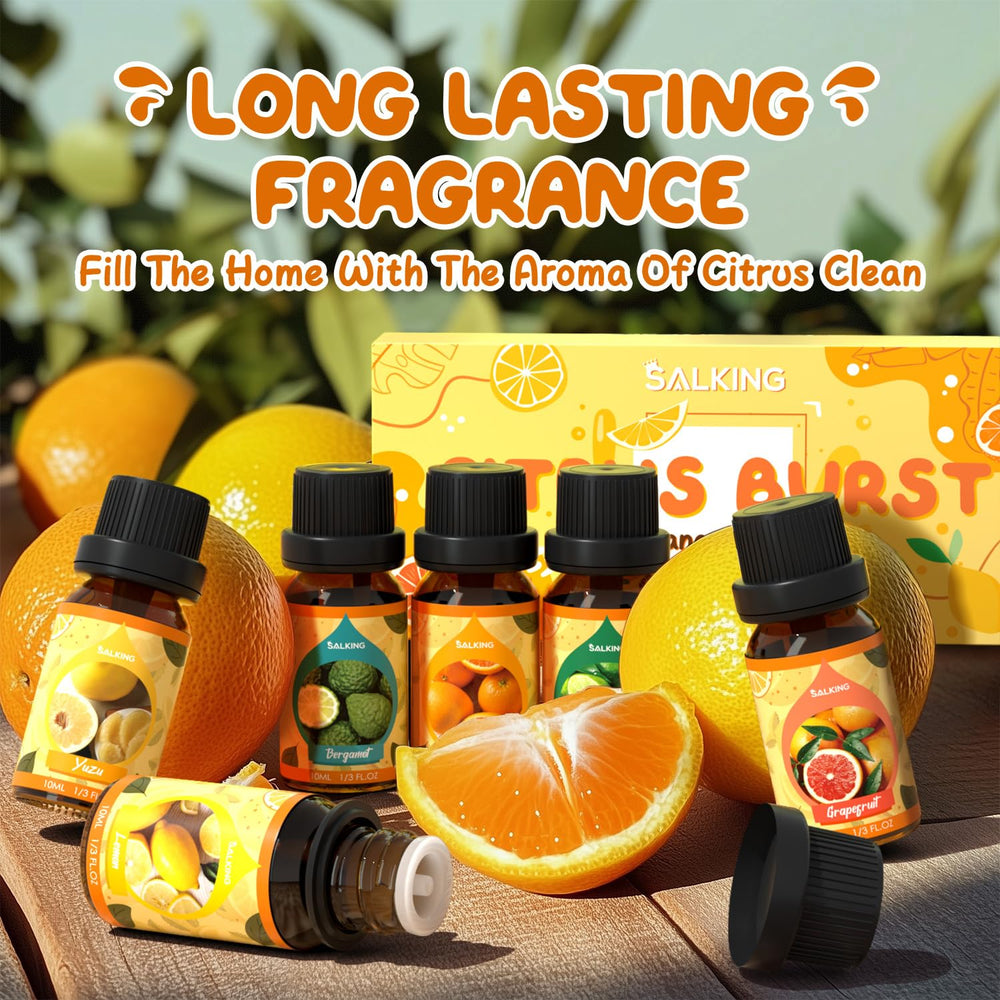 SALKING Citrus Burst Yuzu bottle adds exotic tang to diffuser recipes.