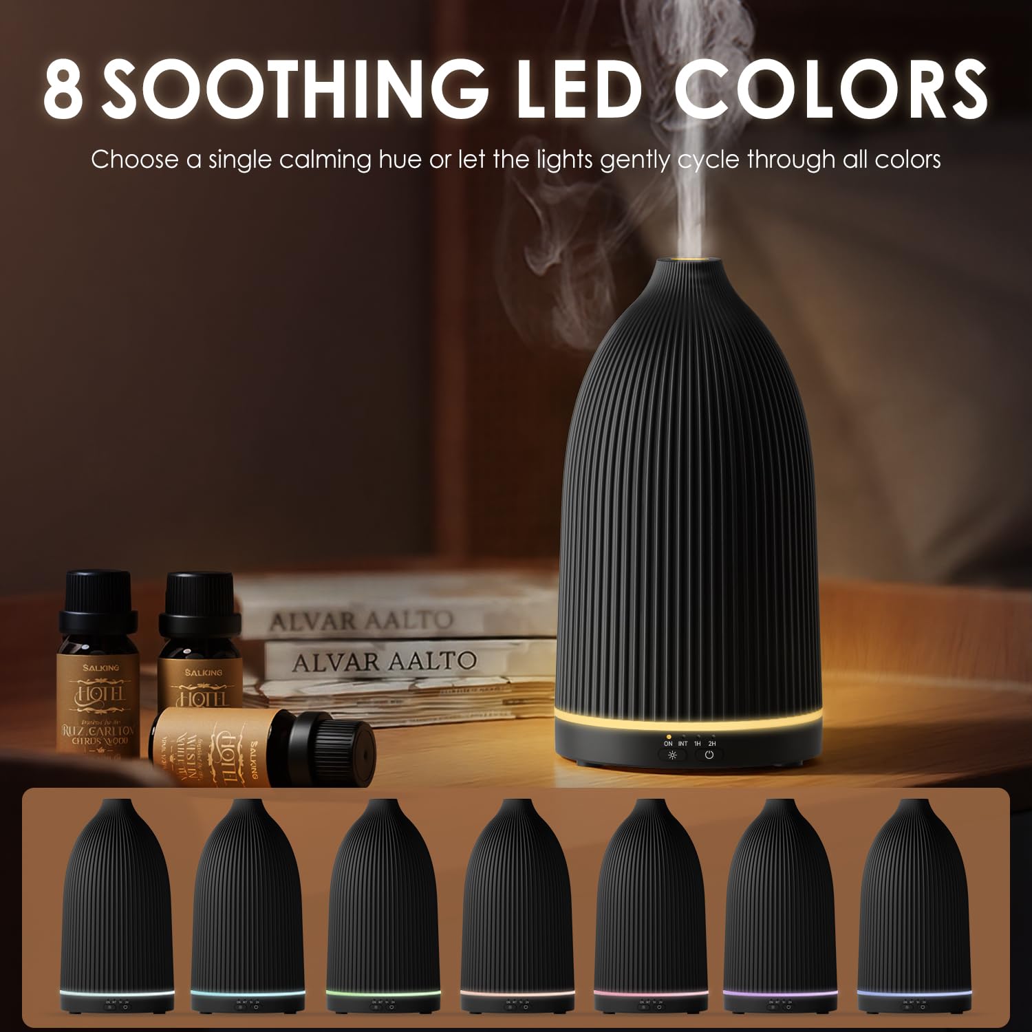 SALKING diffuser with eight LED colors for soft ambient glow
