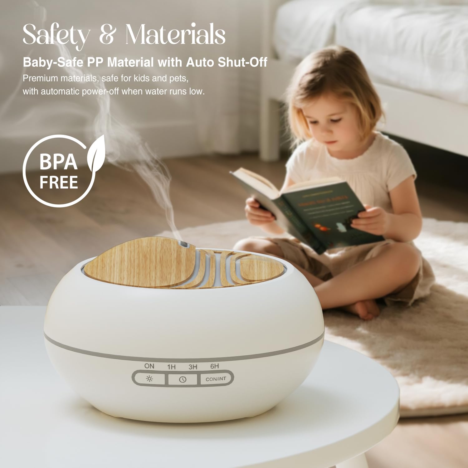 SALKING diffuser with LED night light adds gentle ambience for evenings