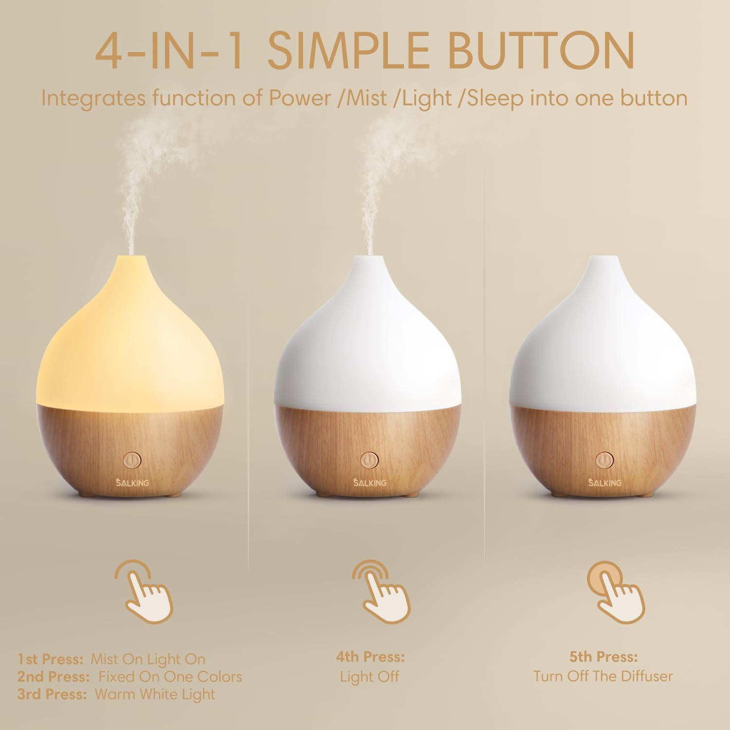 SALKING difusor operacion silenciosa para trabajo o descanso.
