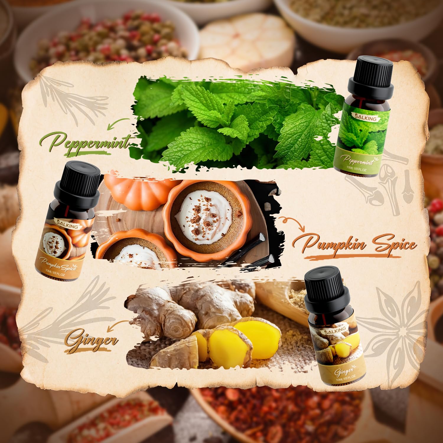 SALKING vainilla aceite esencial para notas dulces y difusor
